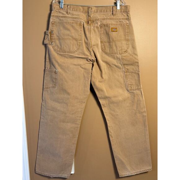 Dickies Carpenter Canvas Pants Painter Work Carhartt Style Tan Size 36x32 EUC - Picture 2 of 6